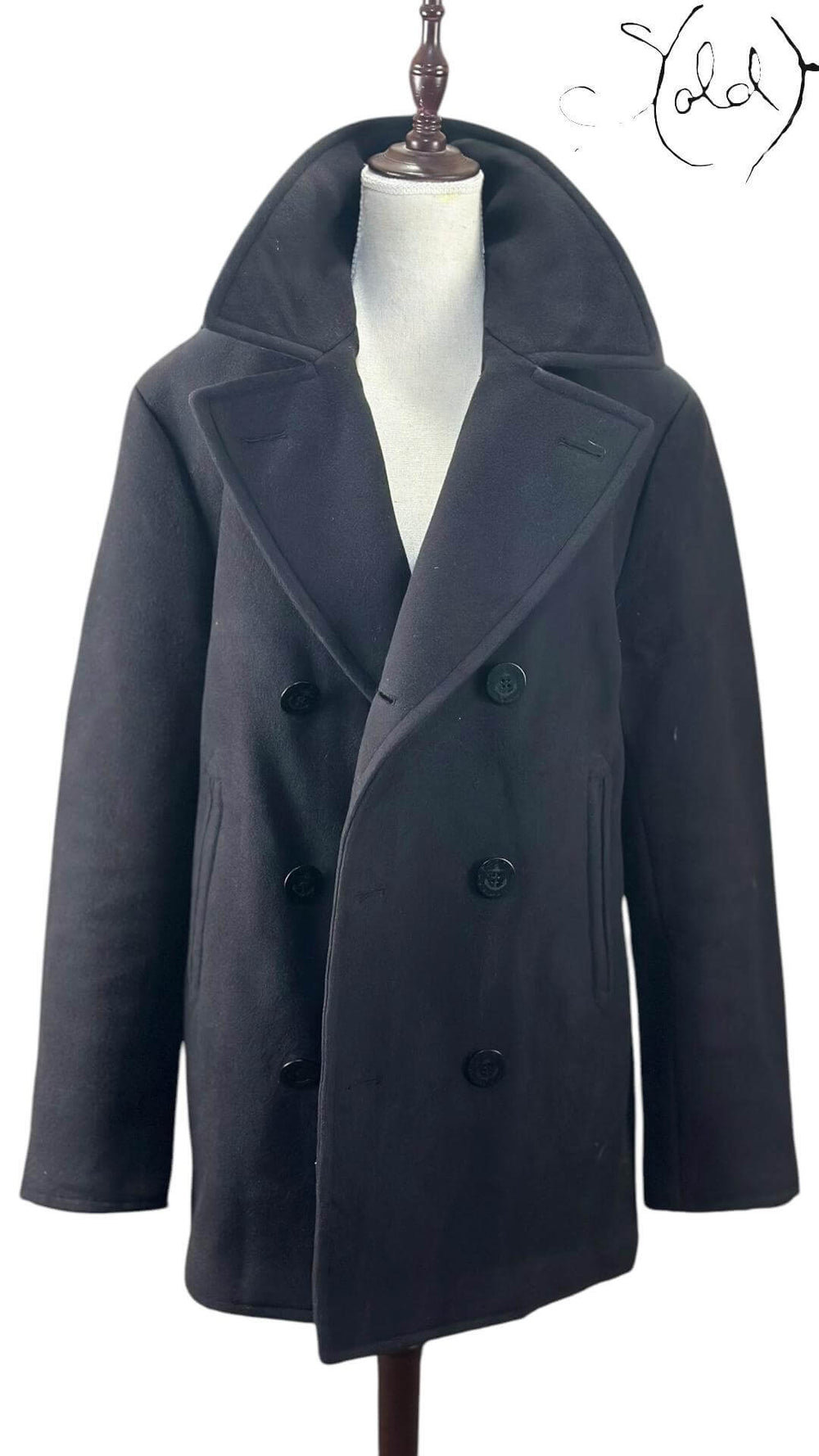 Ralph Lauren Melton Peacoat – Naval Precision, Strap detail | Sold Attire