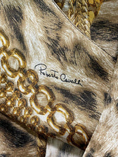 Roberto Cavalli 2003 Silk Leopard Chain Gown, Detail view | Sold Attire