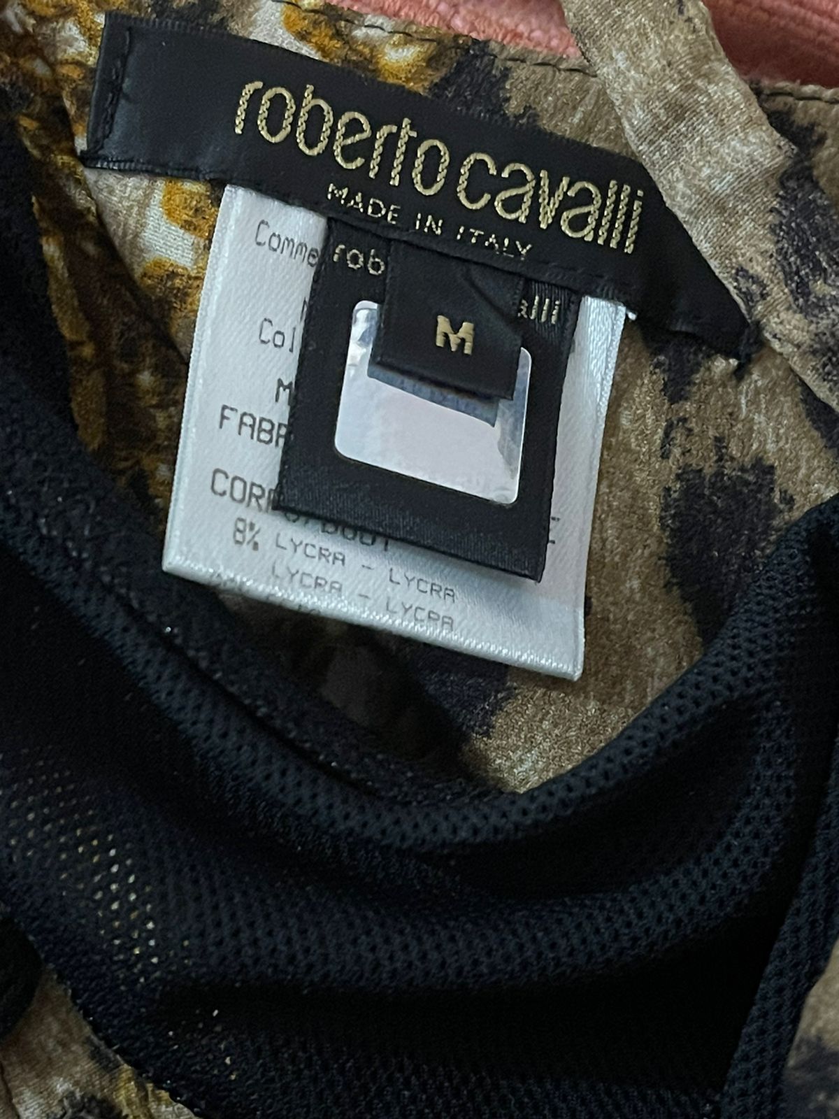 Roberto Cavalli gawn variant_title Roberto Cavalli 2003 Silk Leopard Chain Gown | Sold Attire