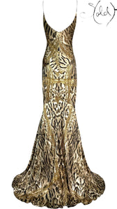 Roberto Cavalli 2003 Silk Leopard Chain Gown, Authenticated Pre-Owned | Sold Attire