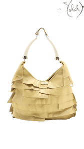 Saint Laurent Mombasa St Tropez Yellow Horn Bag front view