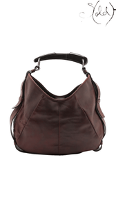 Saint Laurent Vintage Mombasa Brown Horn Bag 95361 view 2