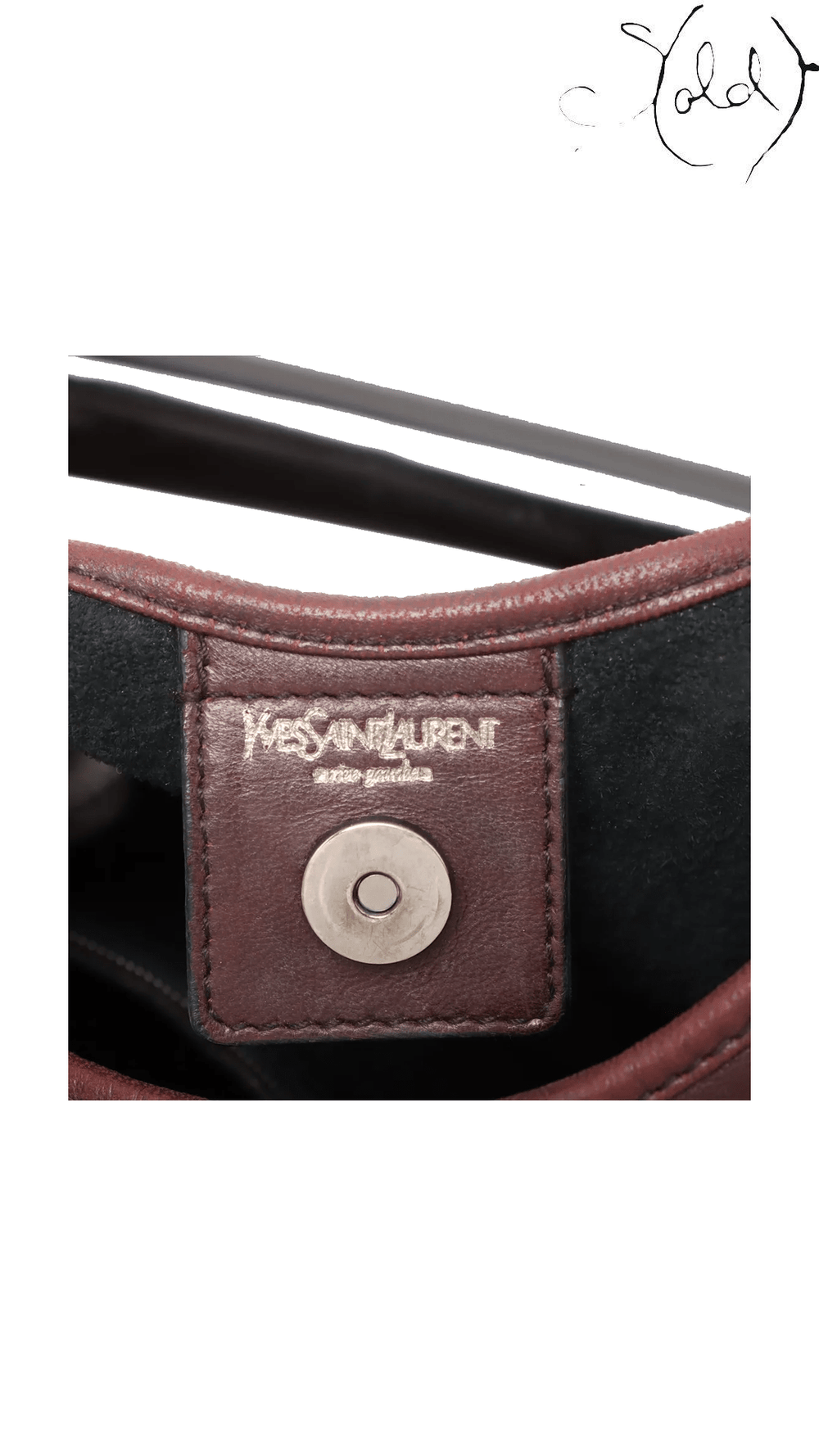 Saint Laurent Vintage Mombasa Brown Horn Bag 95361 view 9