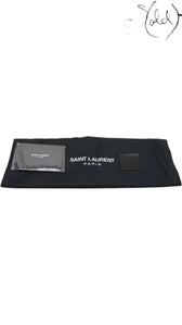 Sold Attire black leather Saint Laurent Kate Tassel crossbody bag with gold hardware and tassel detail, includes dust bag and authenticity cards.