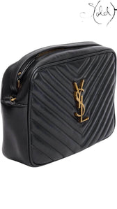 Saint Laurent Lou Camera Bag – Chevron Minimalism, Back view | Sold Attire