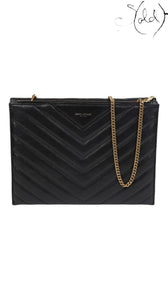 Saint Laurent Tribeca Chain Shoulder Bag Black Leather 2018, Authenticated Pre-Owned | Sold Attire