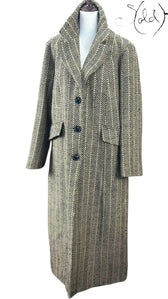 Sandro Ferrone Wool Coat – Cinematic Drape, Hardware detail | Sold Attire
