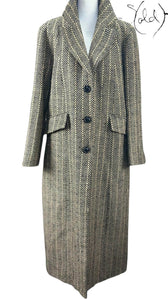 Sandro Ferrone Wool Coat – Cinematic Drape, Interior view | Sold Attire
