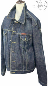 Showgirls Cropped Denim Jacket – Y2K Streetwear, Back view | Sold Attire