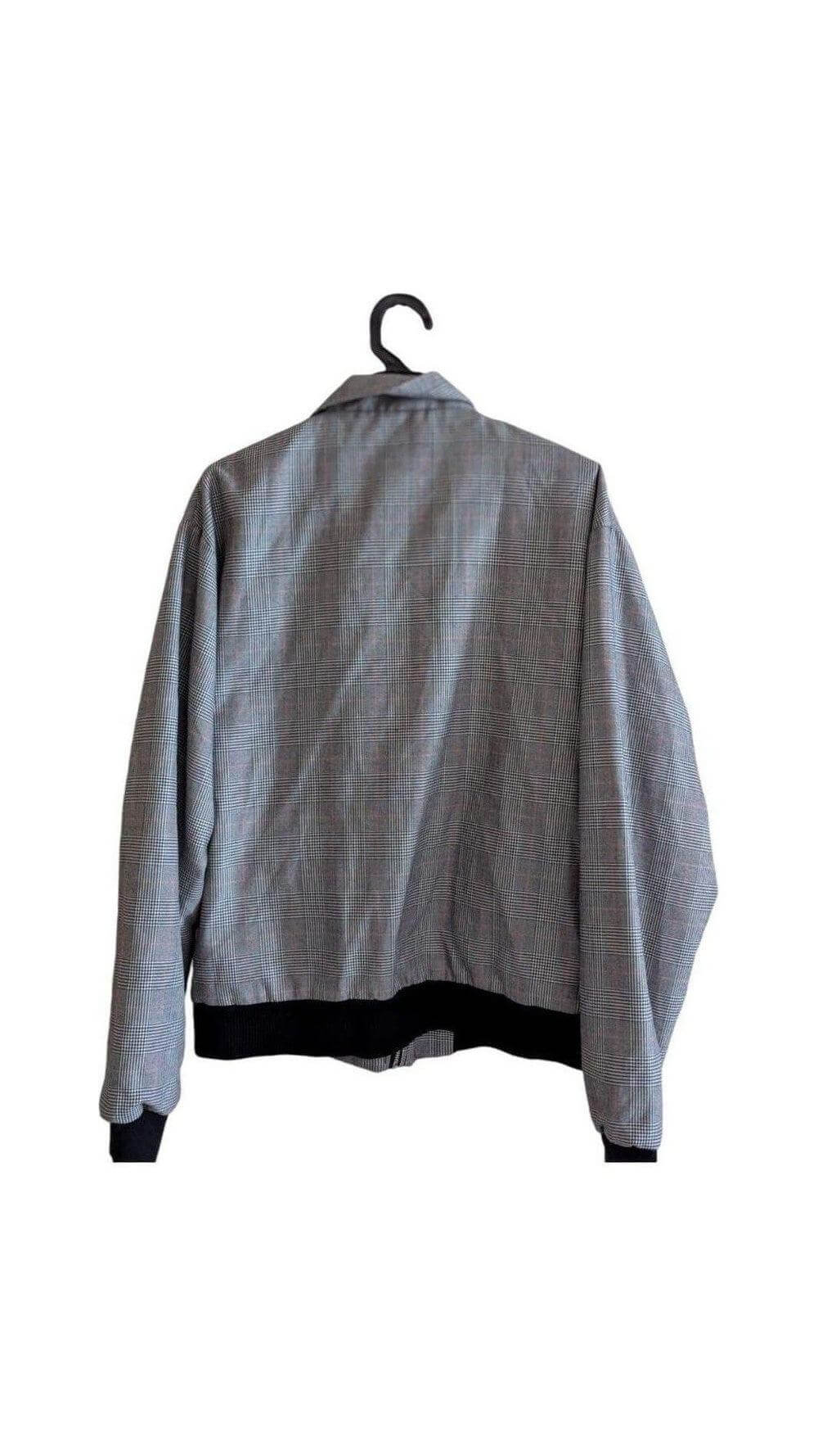 Vintage Checkered Bomber Jacket - Retro Charm