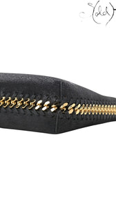 Stella McCartney Shaggy Deer Mini Chain Shoulder Bag Black, Interior view | Sold Attire