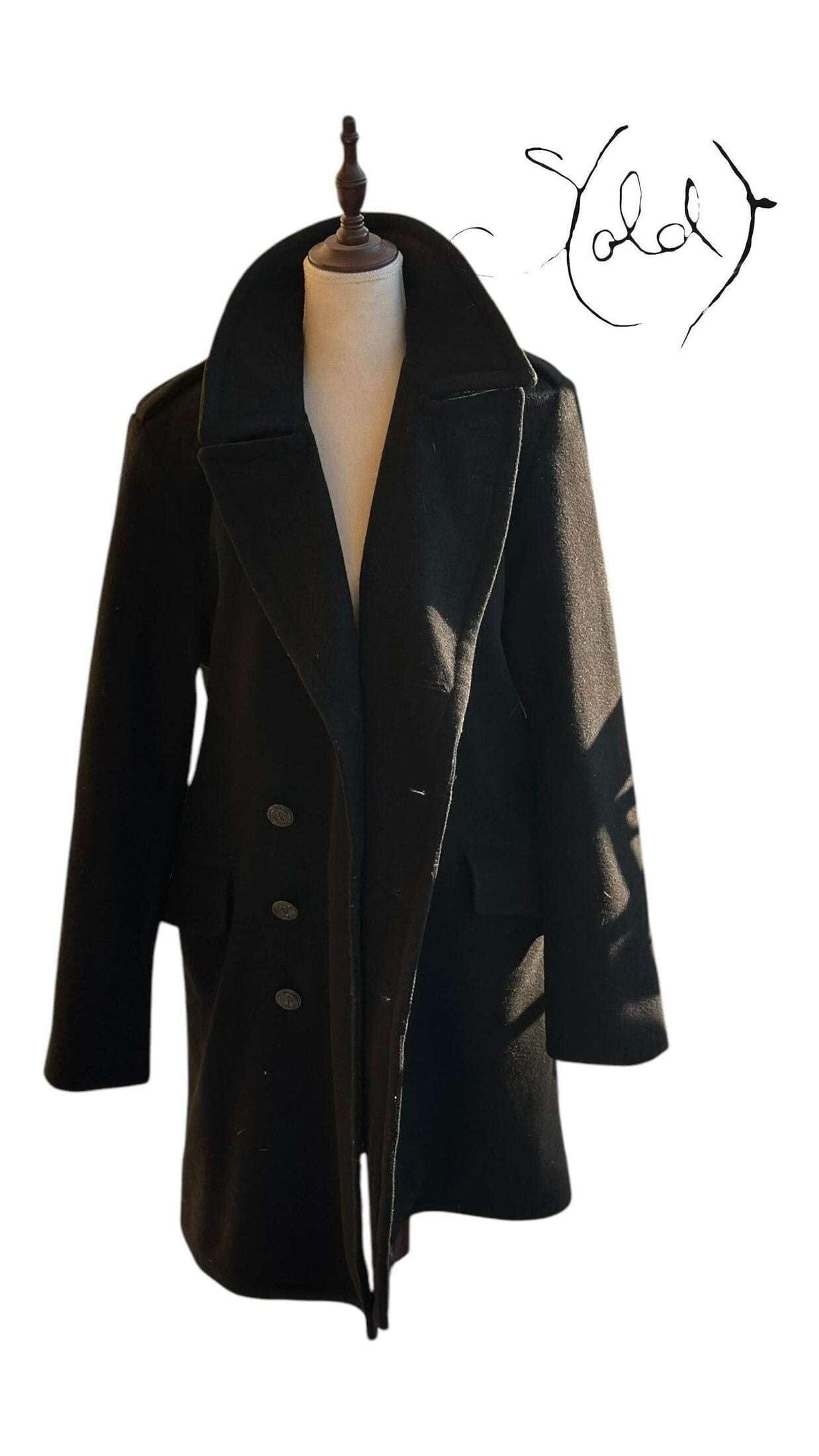 Supply Garments Black Coat - Sophisticated Outerwear