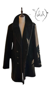 Supply Garments Black Coat - Sophisticated Outerwear, Interior view | Sold Attire