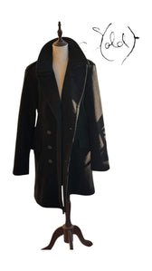 Supply Garments Black Coat - Sophisticated Outerwear, Back view | Sold Attire