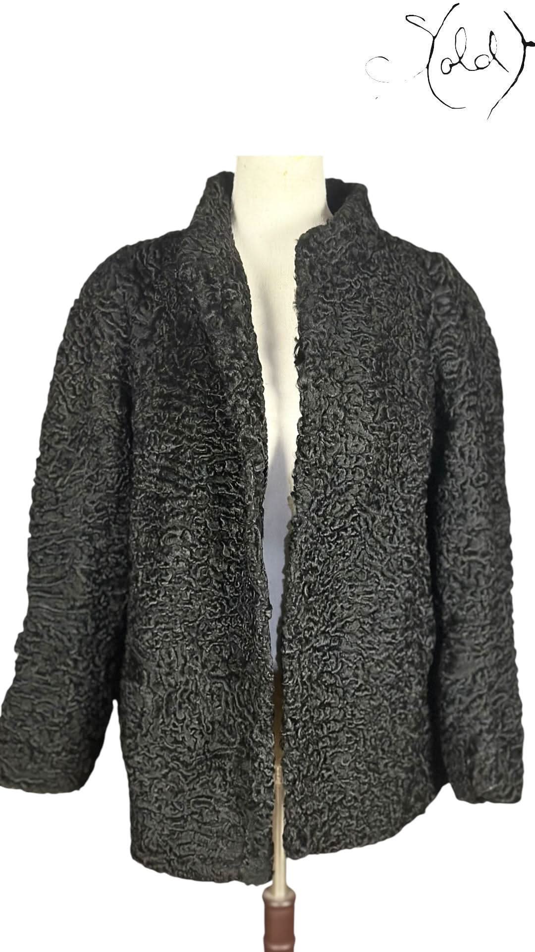 Swakara Persian Lamb Fur Jacket Swakara Persian Lamb Fur Jacket Black 1990s Size Medium | Sold Attire