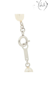 Sold Attire TASAKI pearl necklace featuring cream pearls and a silver SV clasp with visible fastener thread detail