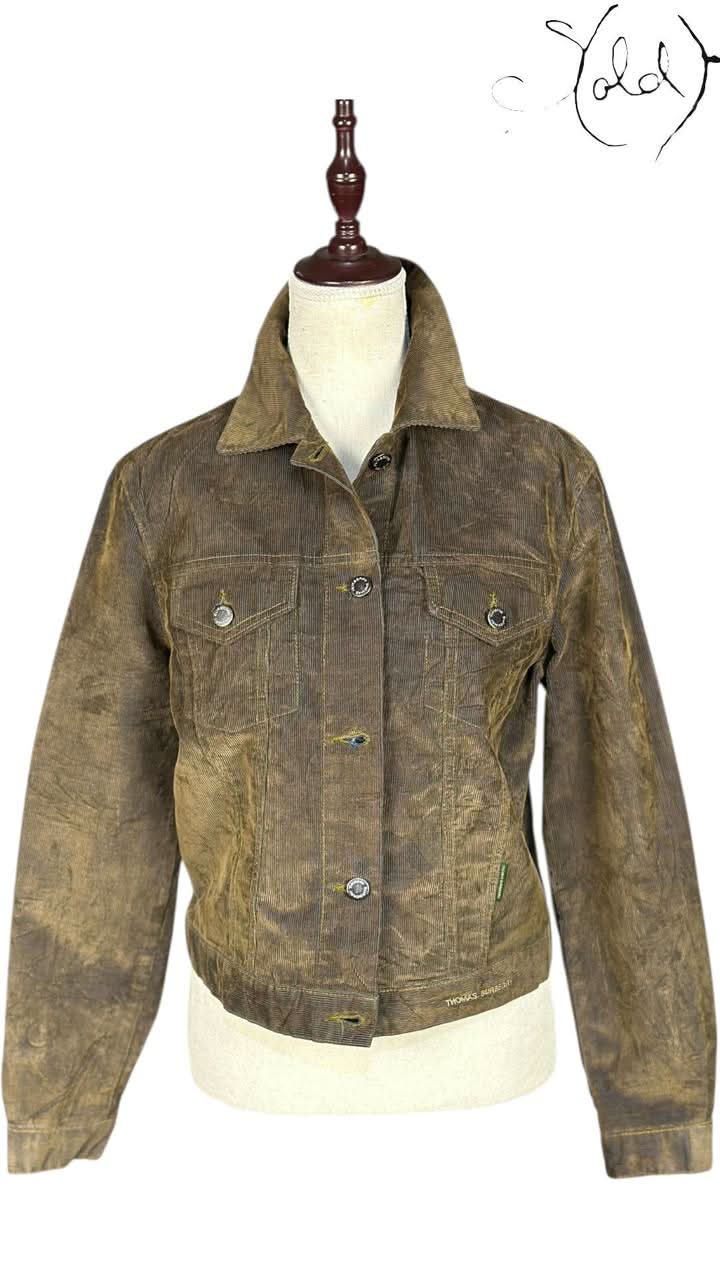 Thomas Burberry Corduroy Jacket Olive 2000s Size 42 | Sold AttireDenim JacketBurberrySold Attire