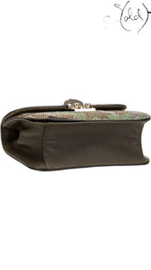 VALENTINO Rockstud Lock Bag – Camo Crystal Mesh Icon, Detail view | Sold Attire