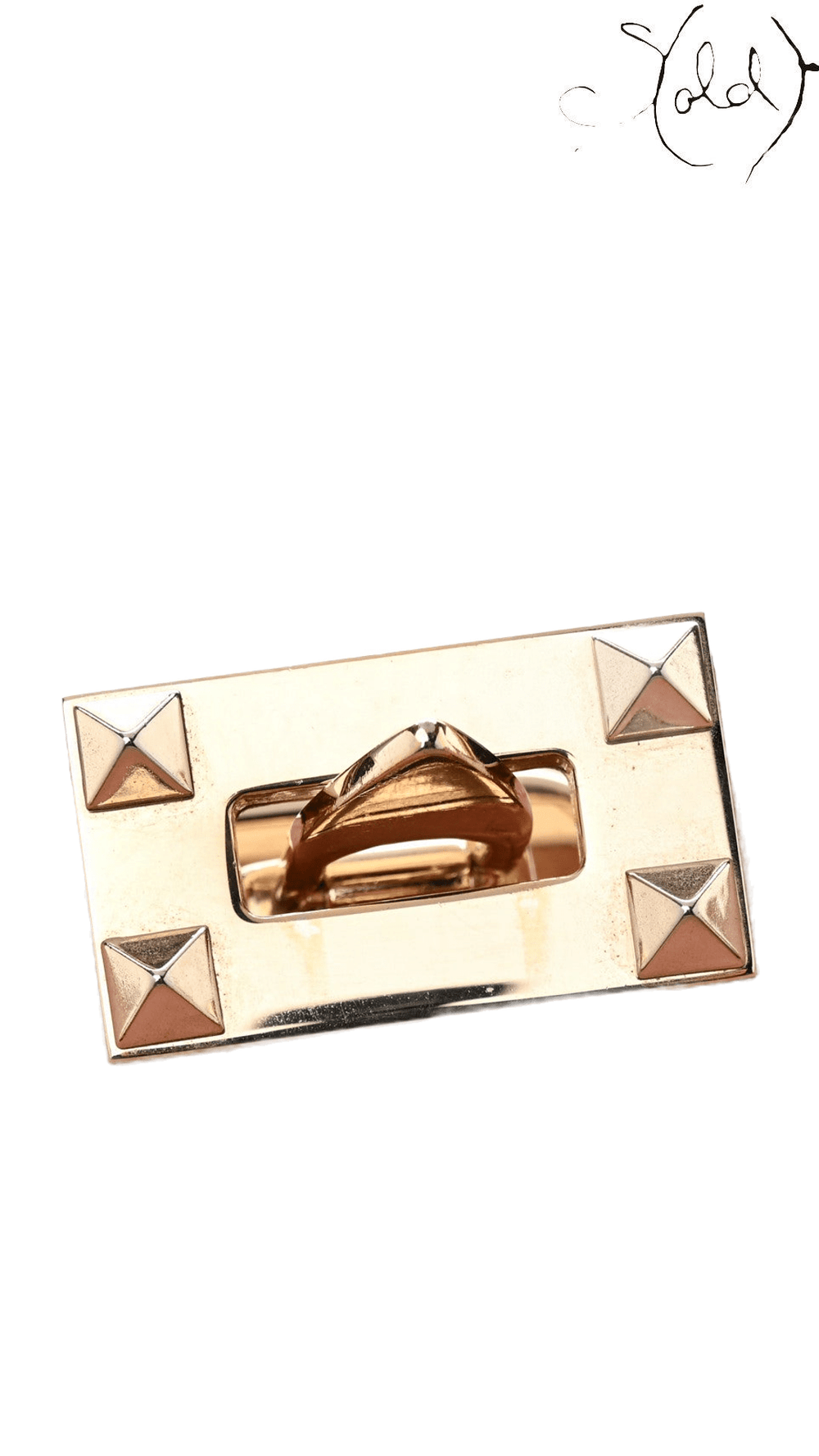 Valentino Garavani Rockstud Double Handle Tote Pop Gardenia — detail view 12