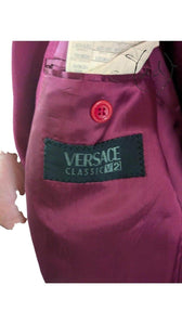 Versace Burgundy Blazer – Old Money Elegance, Detail view | Sold Attire