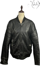 Versace Collection Black Leather Bomber, Authenticated Pre-Owned | Sold Attire