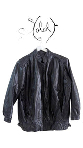 Vintage Black Leather Jacket - Minimalist Cool, Authenticated Pre-Owned | Sold Attire