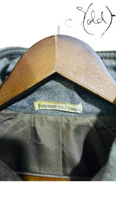 Vintage French Wool Jacket – Timeless European Elegance, Back view | Sold Attire