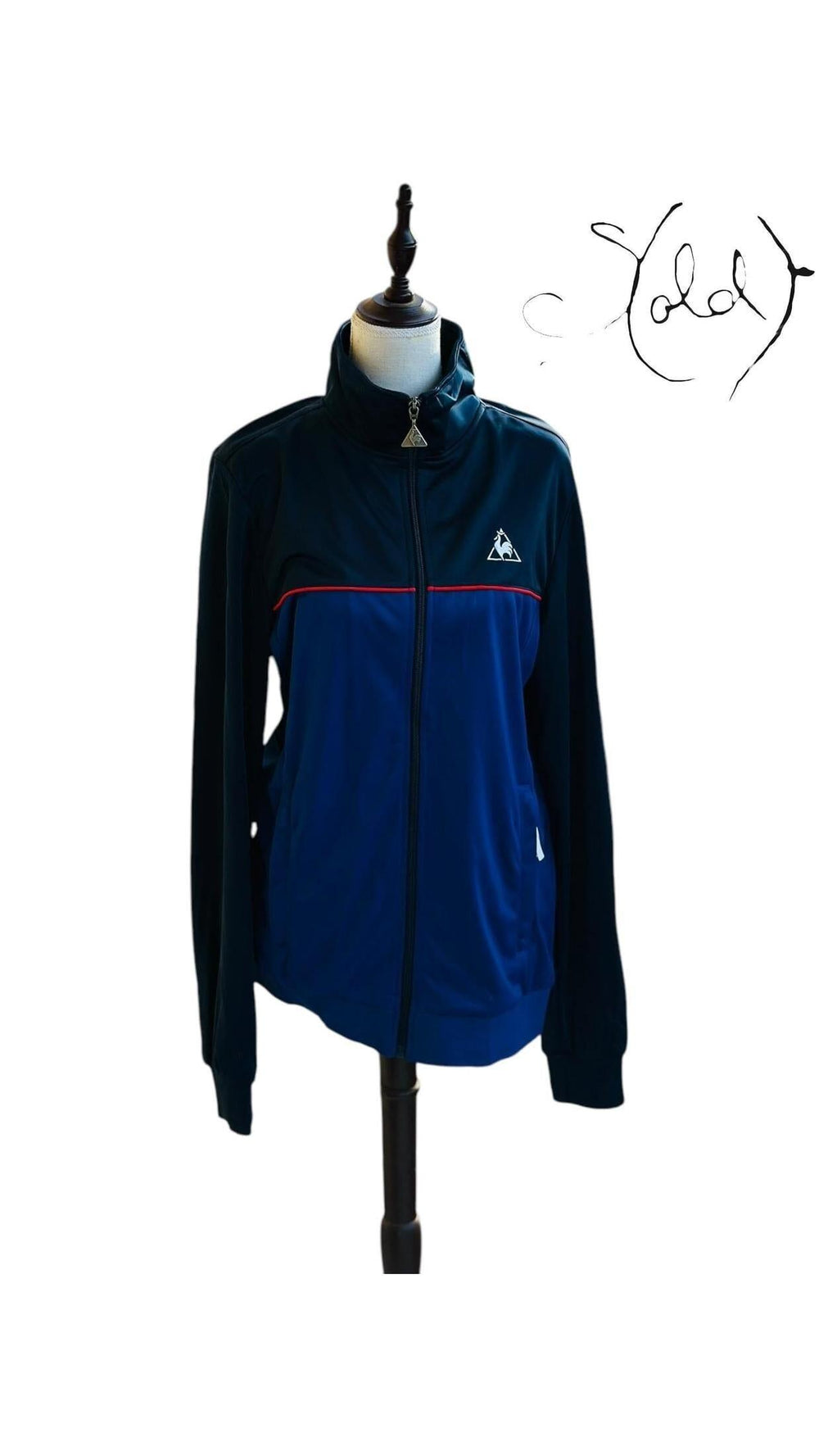Vintage Le Coq Sportif Track Jacket – Classic French Style, Detail view | Sold Attire