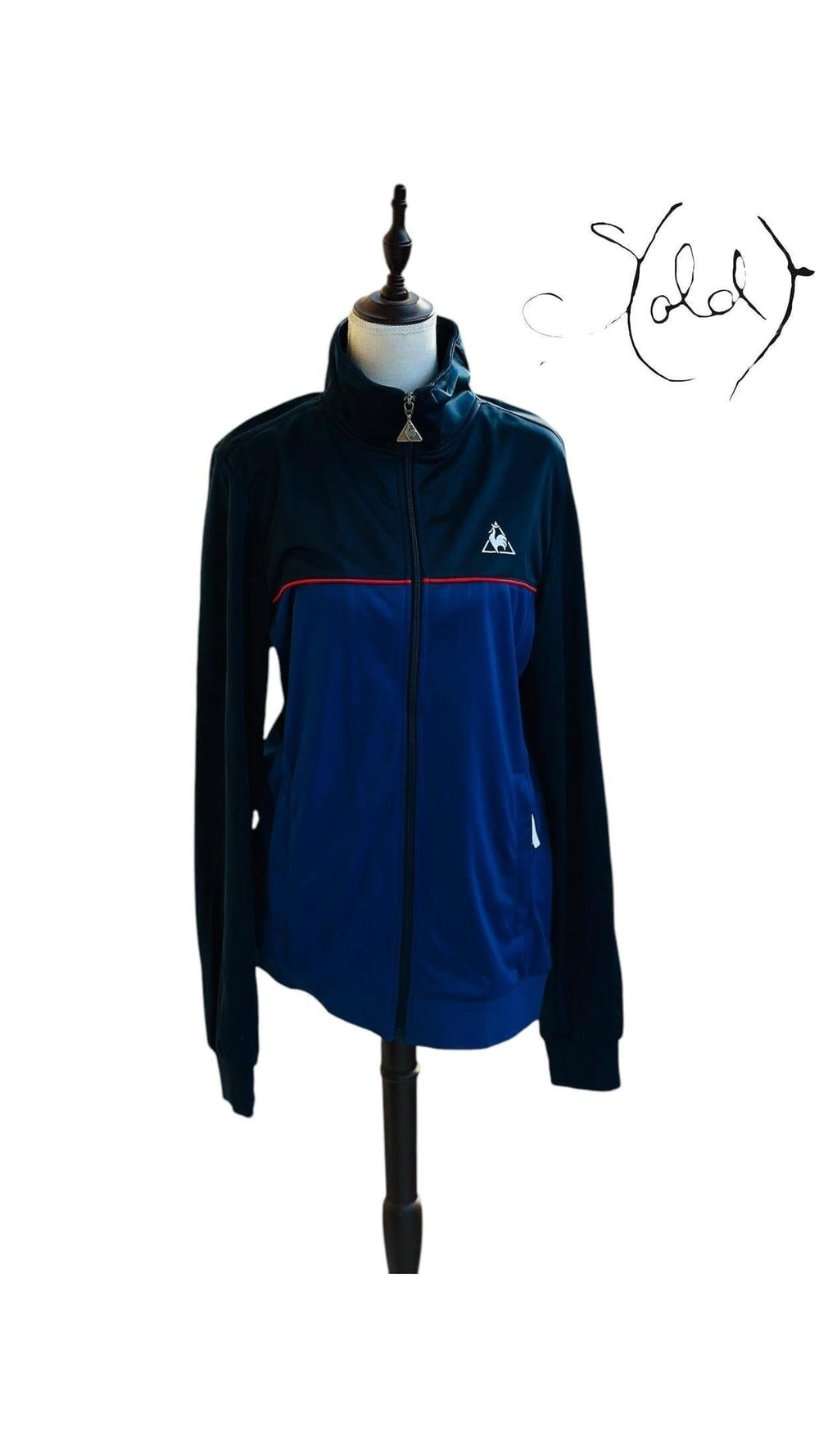 Vintage Le Coq Sportif Track Jacket – Classic French Style, Interior view | Sold Attire