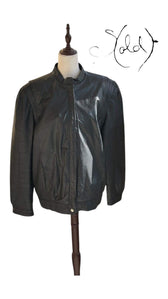 Vintage Leather Jacket – Made in Australia, Back view | Sold Attire