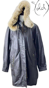 Vintage Leather Parka – Rugged Winter Essential, Interior view | Sold Attire