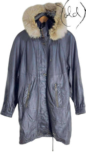 Vintage Leather Parka – Rugged Winter Essential, Authenticated Pre-Owned | Sold Attire