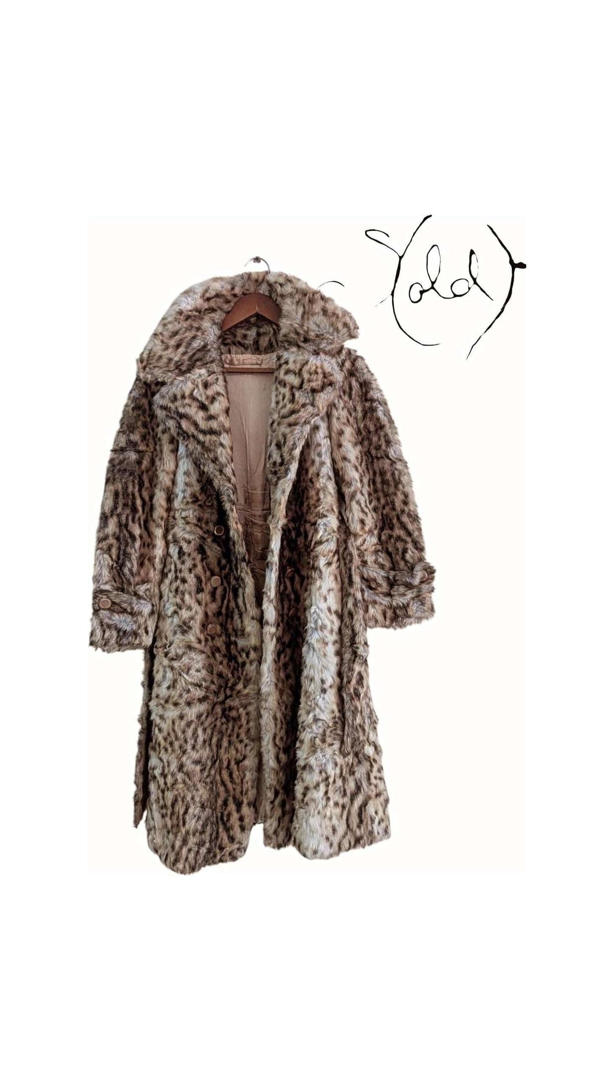 Vintage Leopard Print Faux Fur Coat - French Elegance - Sold Attire