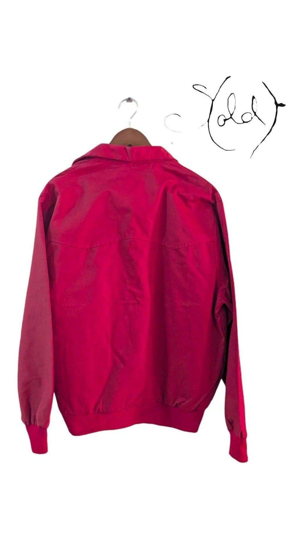 Vintage Red Harrington Jacket – Made in England, Back view | Sold Attire