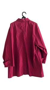 Vintage Red Trench Coat - Timeless Elegance, Back view | Sold Attire
