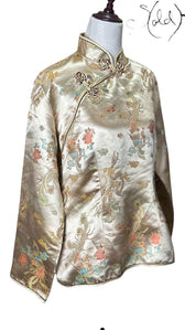 Vintage Silk Brocade Chinese Jacket – Old Money Opulence, Interior view | Sold Attire