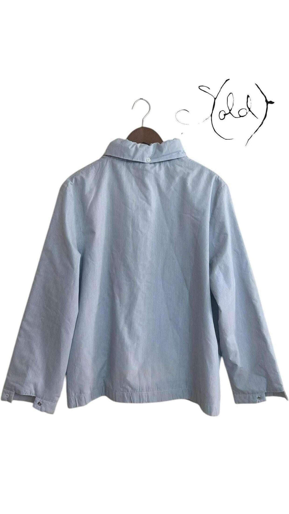 Vintage white striped Anorak Jacket – Effortless Cool, Back view | Sold Attire