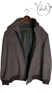 Vintage Wool Bomber Jacket, Back view | Sold Attire