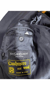 YSL Cashmere Wool Coat – Made in Italy, Back view | Sold Attire