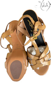 YSL Tribute Sandals – Archive Gloss, Back view | Sold Attire