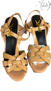YSL Tribute Sandals – Archive Gloss, Hardware detail | Sold Attire