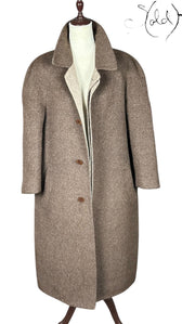 Yves Saint Laurent Alpaca Overcoat Taupe, Authenticated Pre-Owned | Sold Attire