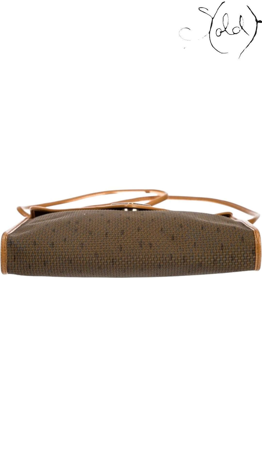 Yves Saint Laurent Envelope Crossbody – Woven Canvas & Leather, Interior view | Sold Attire