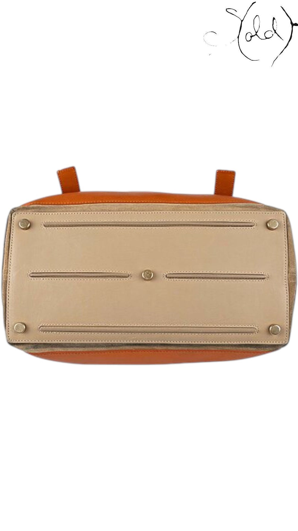 Yves Saint Laurent Tri-Color Large Muse Two Purple Orange Brown 2000s, Interior view | Sold Attire