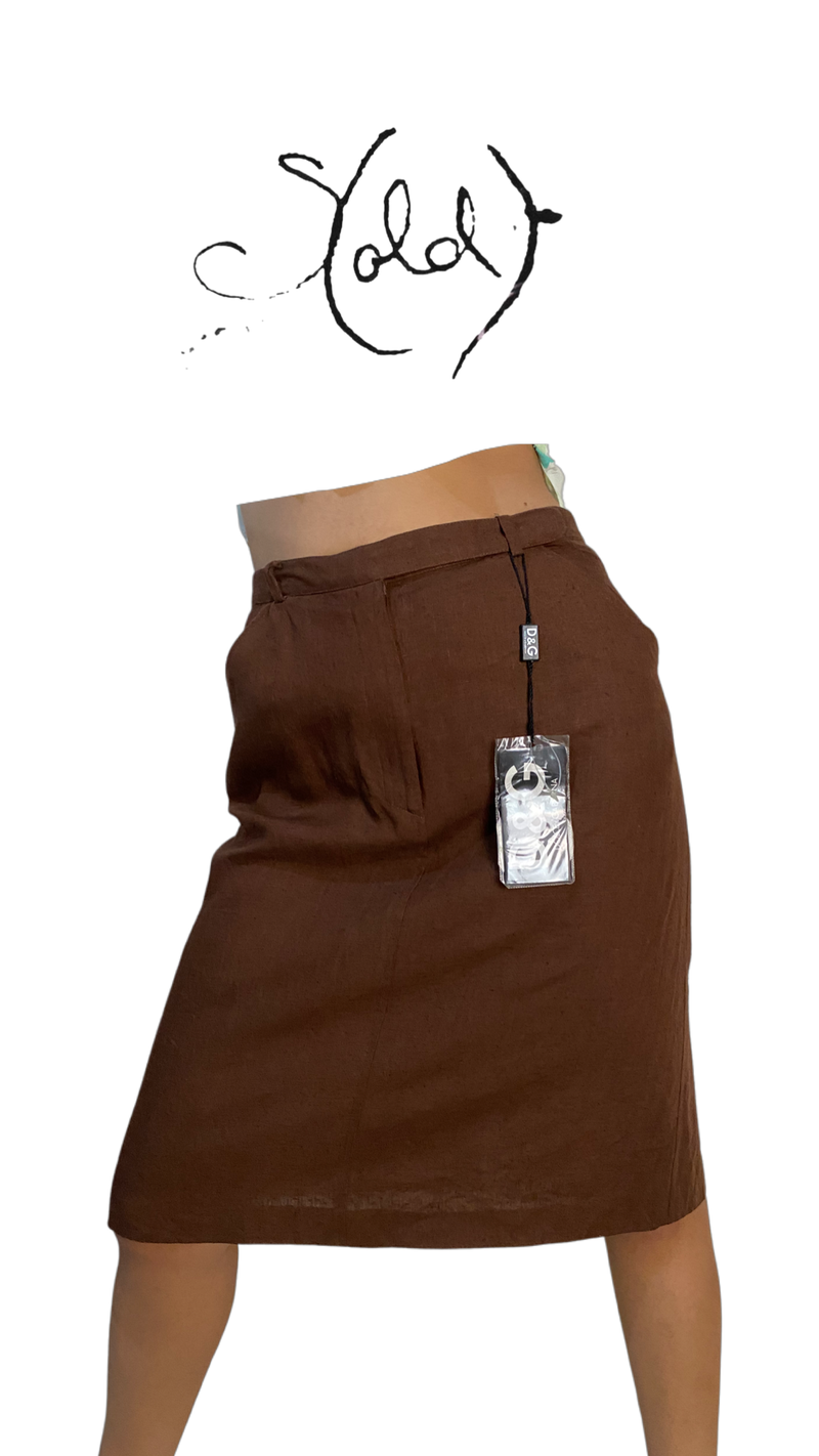 Midi Wool Skirt | Brown Wool Skirt | Sold
