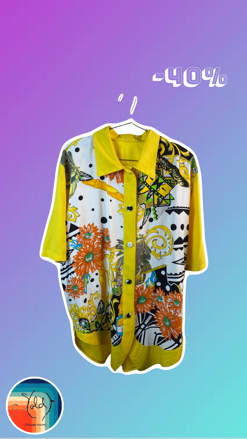 Women's Sunflower Shirt | Sunflower Button up Shirt | Sold