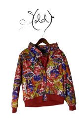 Vibrant Paisley Puffer Jacket